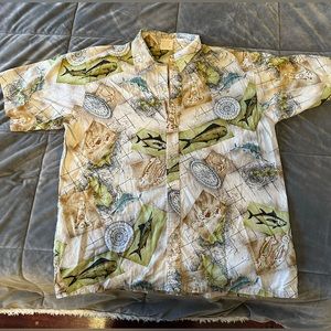 Go Barefoot 100% Cotton Button Up Size XL